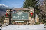 Entrance to Spruce Peak Community